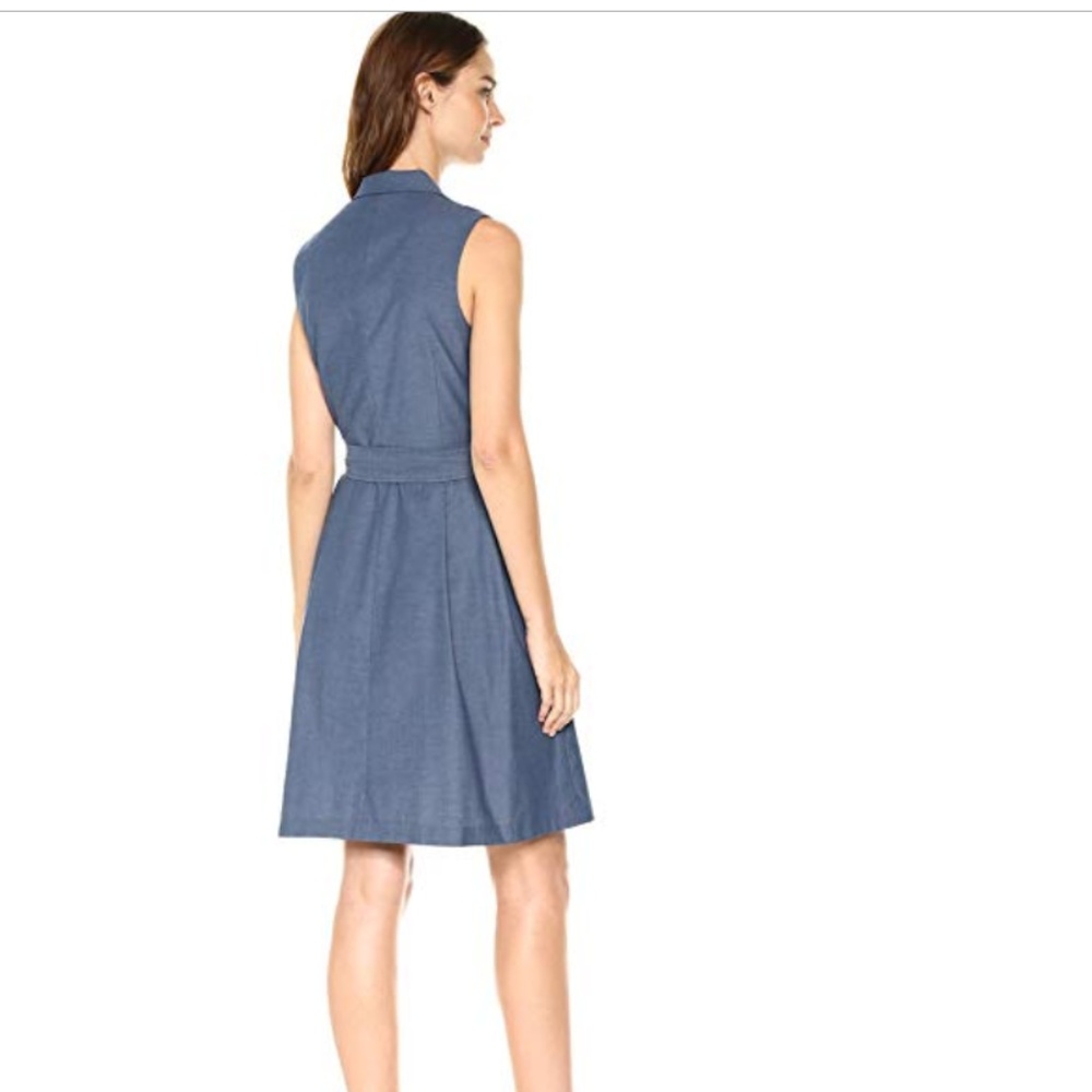 Anne Klein Women's Notch Collar Wrap Dress W/Full - Picture 2 of 6